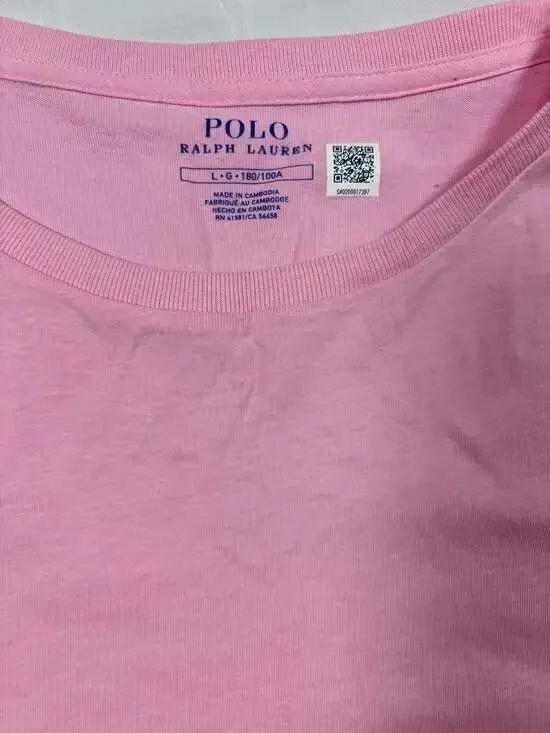 Polo Ralph Lauren Men's Pink Custom Slim Fit Jersey Crewneck T-Shirt Size L - Picture 3 of 3